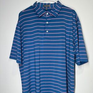 Peter Millar Summer Comfort Stripe Golf Polo Shirt - XL‎